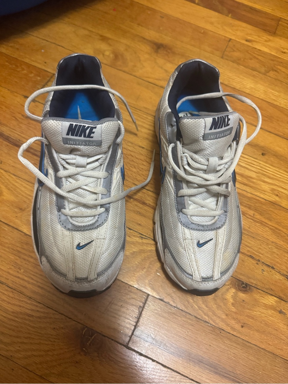 Nike Men’s White and Blue Initiator Athletic Shoes